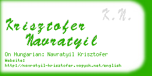 krisztofer navratyil business card